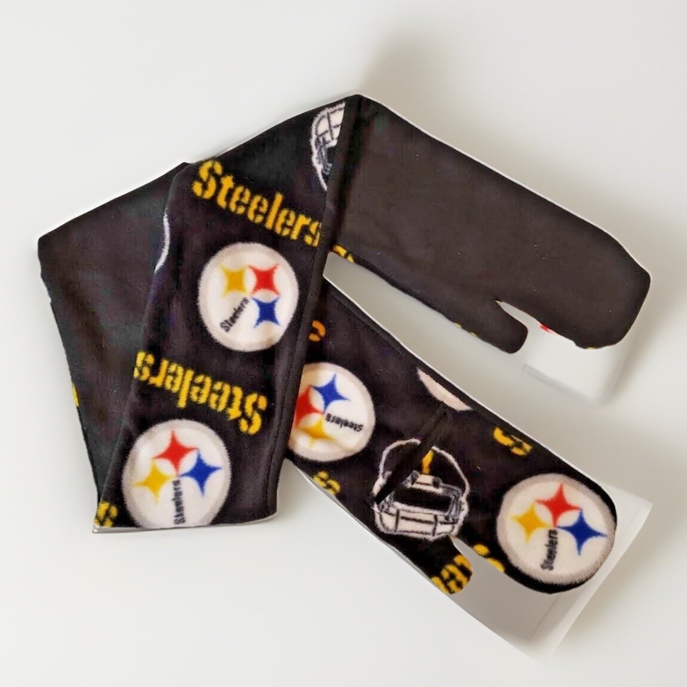 Pittsburgh Steelers Fleece Mitten Scarf Hand Warmers Set of 2